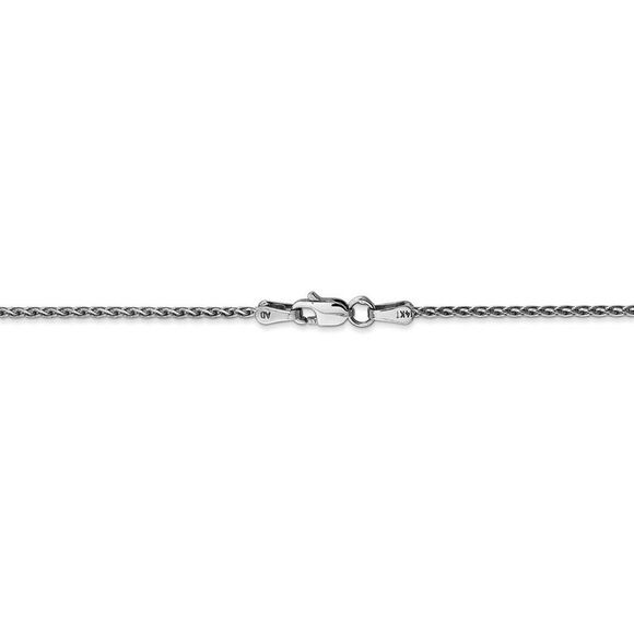 1.5mm, 14k White Gold, Solid Parisian Wheat Chain Necklace, 20 Inch - Picture 4 of 8